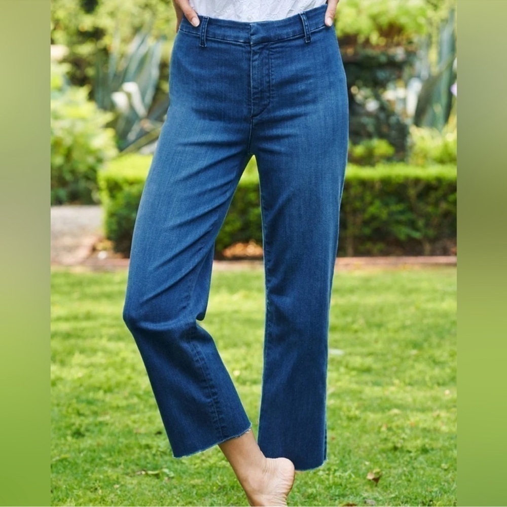 FRANK & EILEEN Kinsale Pants in 1977 Medium Wash Size 2 -- Missing Button - Picture 2 of 8